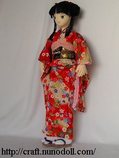 赤い縮緬の振袖